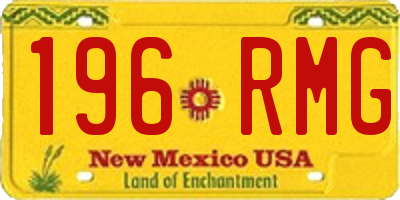 NM license plate 196RMG