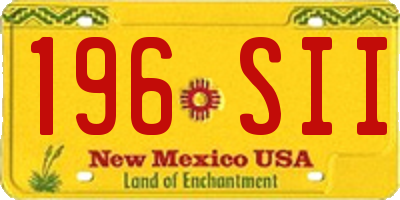 NM license plate 196SII