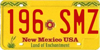 NM license plate 196SMZ