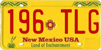 NM license plate 196TLG