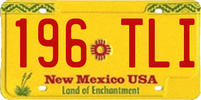 NM license plate 196TLI