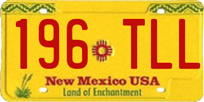 NM license plate 196TLL