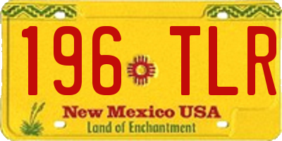 NM license plate 196TLR