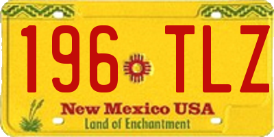 NM license plate 196TLZ