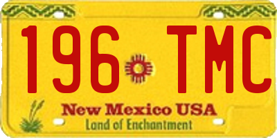NM license plate 196TMC