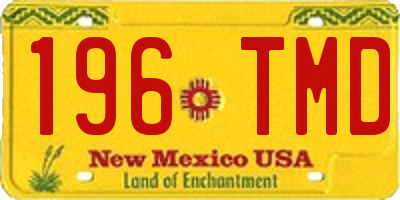 NM license plate 196TMD