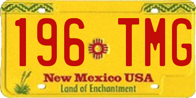 NM license plate 196TMG
