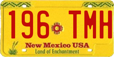 NM license plate 196TMH