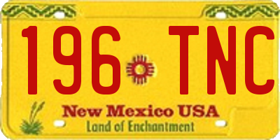 NM license plate 196TNC