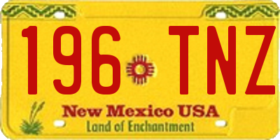 NM license plate 196TNZ