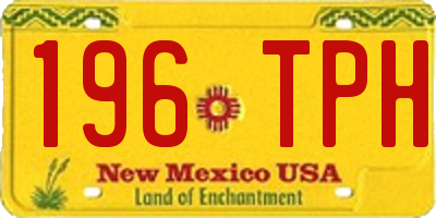 NM license plate 196TPH