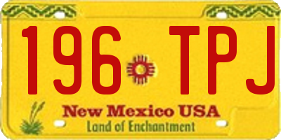 NM license plate 196TPJ