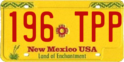 NM license plate 196TPP