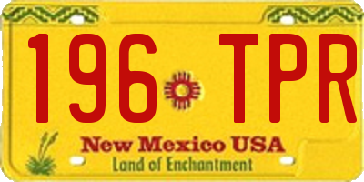 NM license plate 196TPR
