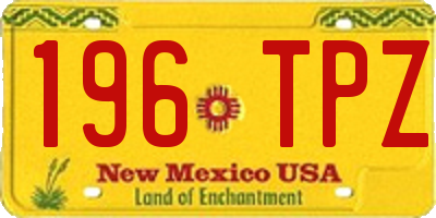 NM license plate 196TPZ
