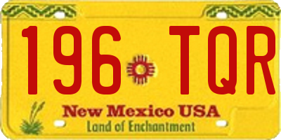 NM license plate 196TQR