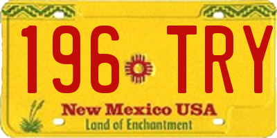 NM license plate 196TRY