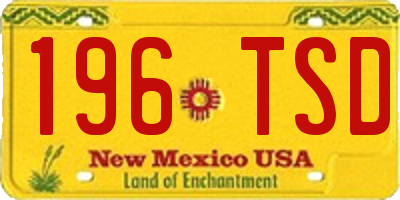 NM license plate 196TSD
