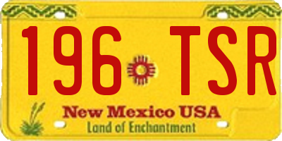 NM license plate 196TSR