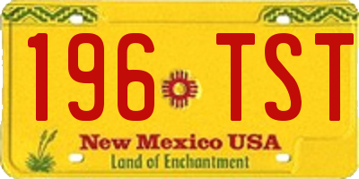 NM license plate 196TST