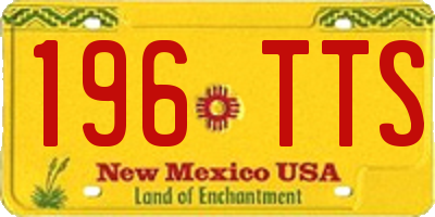 NM license plate 196TTS