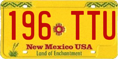 NM license plate 196TTU