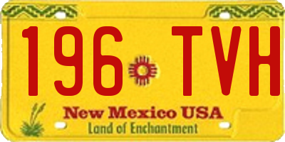 NM license plate 196TVH