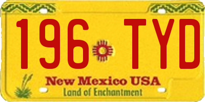 NM license plate 196TYD