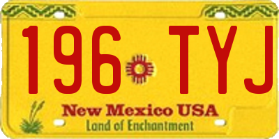 NM license plate 196TYJ