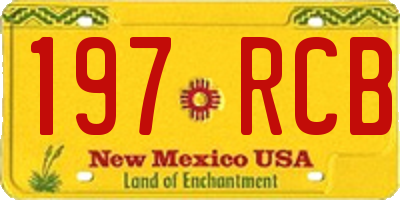 NM license plate 197RCB