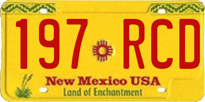 NM license plate 197RCD