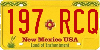 NM license plate 197RCQ