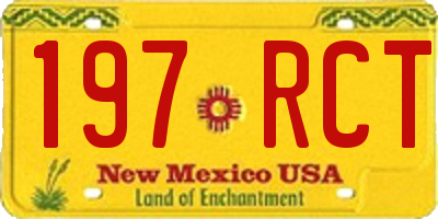 NM license plate 197RCT