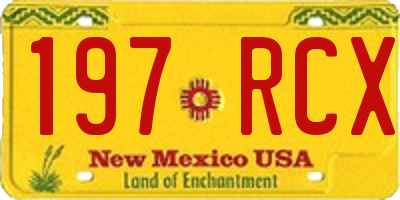 NM license plate 197RCX