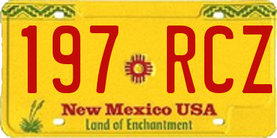 NM license plate 197RCZ