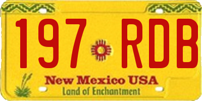 NM license plate 197RDB