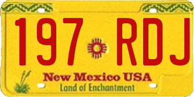 NM license plate 197RDJ