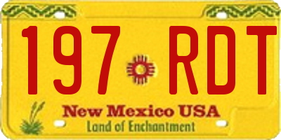 NM license plate 197RDT