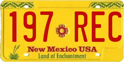 NM license plate 197REC