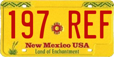 NM license plate 197REF