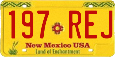 NM license plate 197REJ