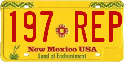 NM license plate 197REP