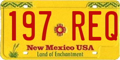 NM license plate 197REQ