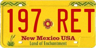 NM license plate 197RET