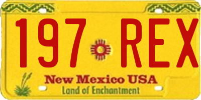 NM license plate 197REX