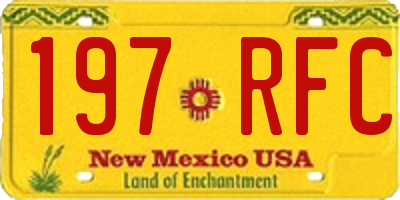 NM license plate 197RFC