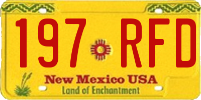 NM license plate 197RFD