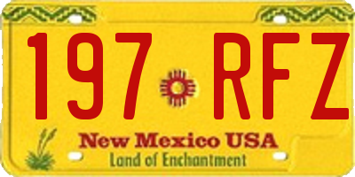 NM license plate 197RFZ