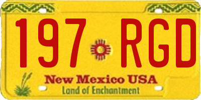 NM license plate 197RGD