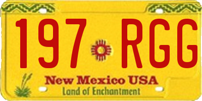 NM license plate 197RGG